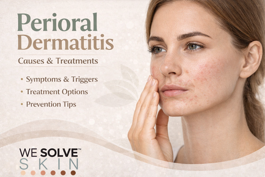 Perioral dermatitis causes and treatment guide showing facial rash around mouth and nose