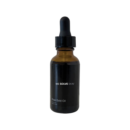 Anti-aging rose gold face oil bottle for radiant and youthful skin
