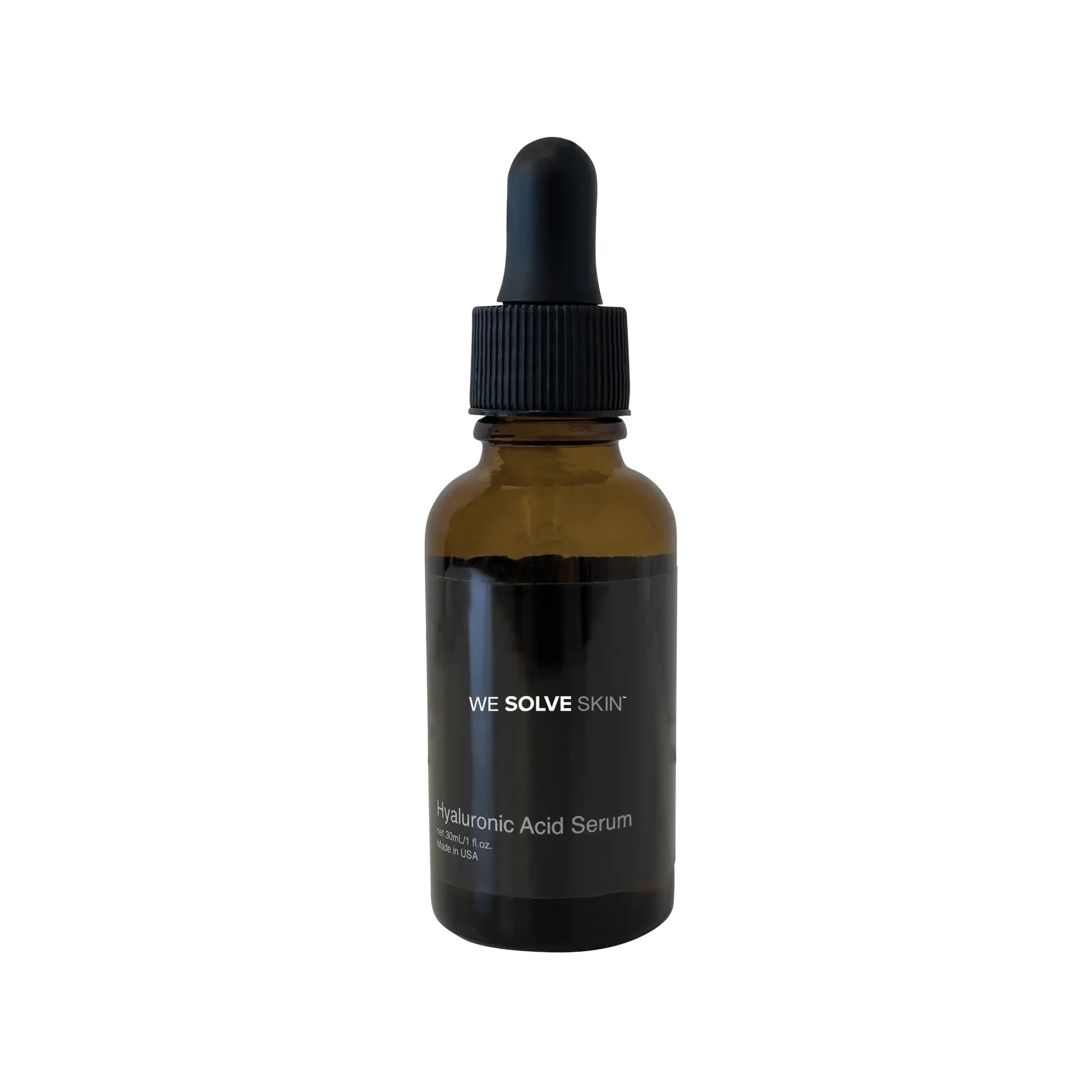 Hyaluronic acid serum bottle for plumping and hydrating dry skin