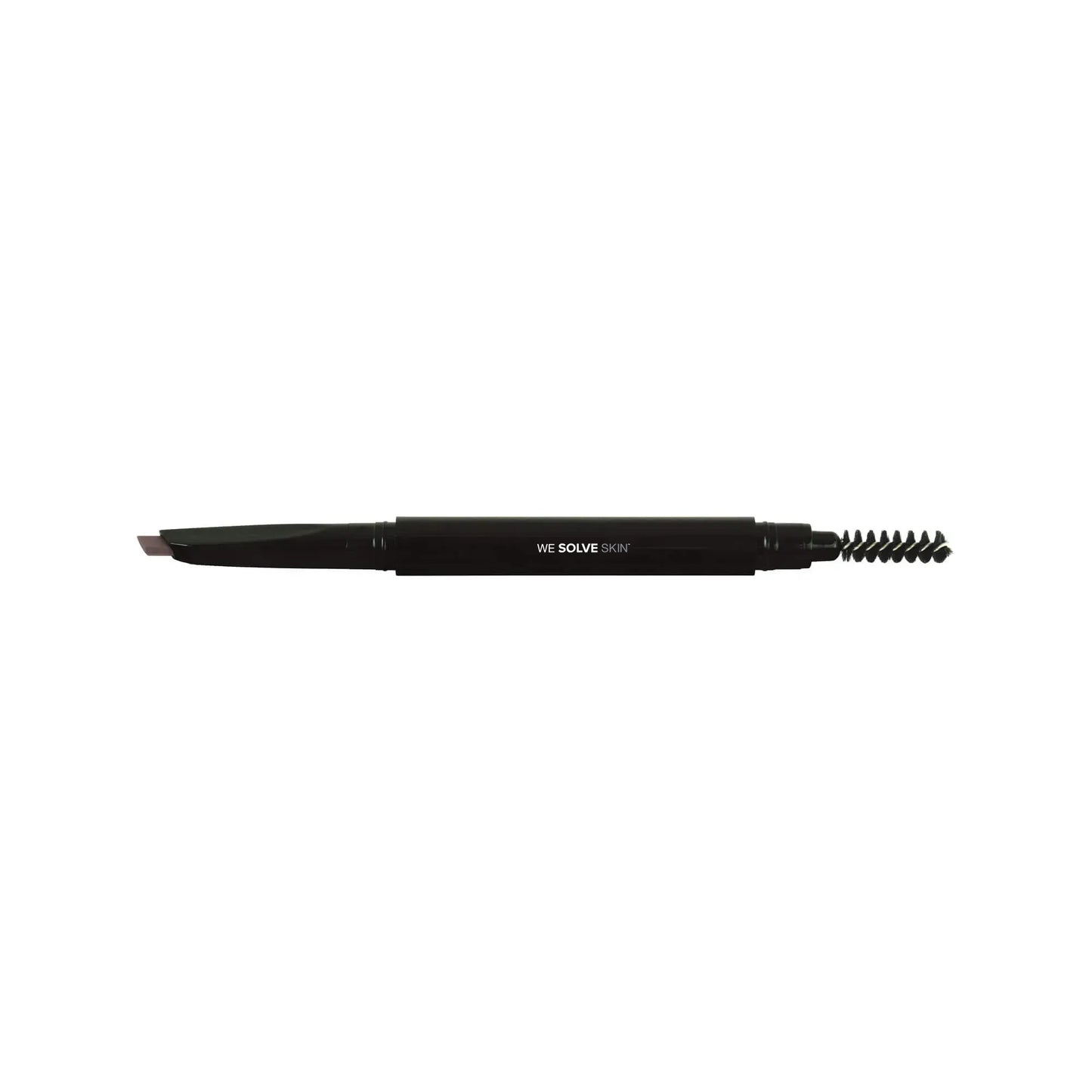 Automatic ash brown eyebrow pencil with angled tip and spoolie for shaping brows