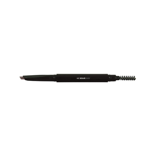 Automatic ash brown eyebrow pencil with angled tip and spoolie for shaping brows
