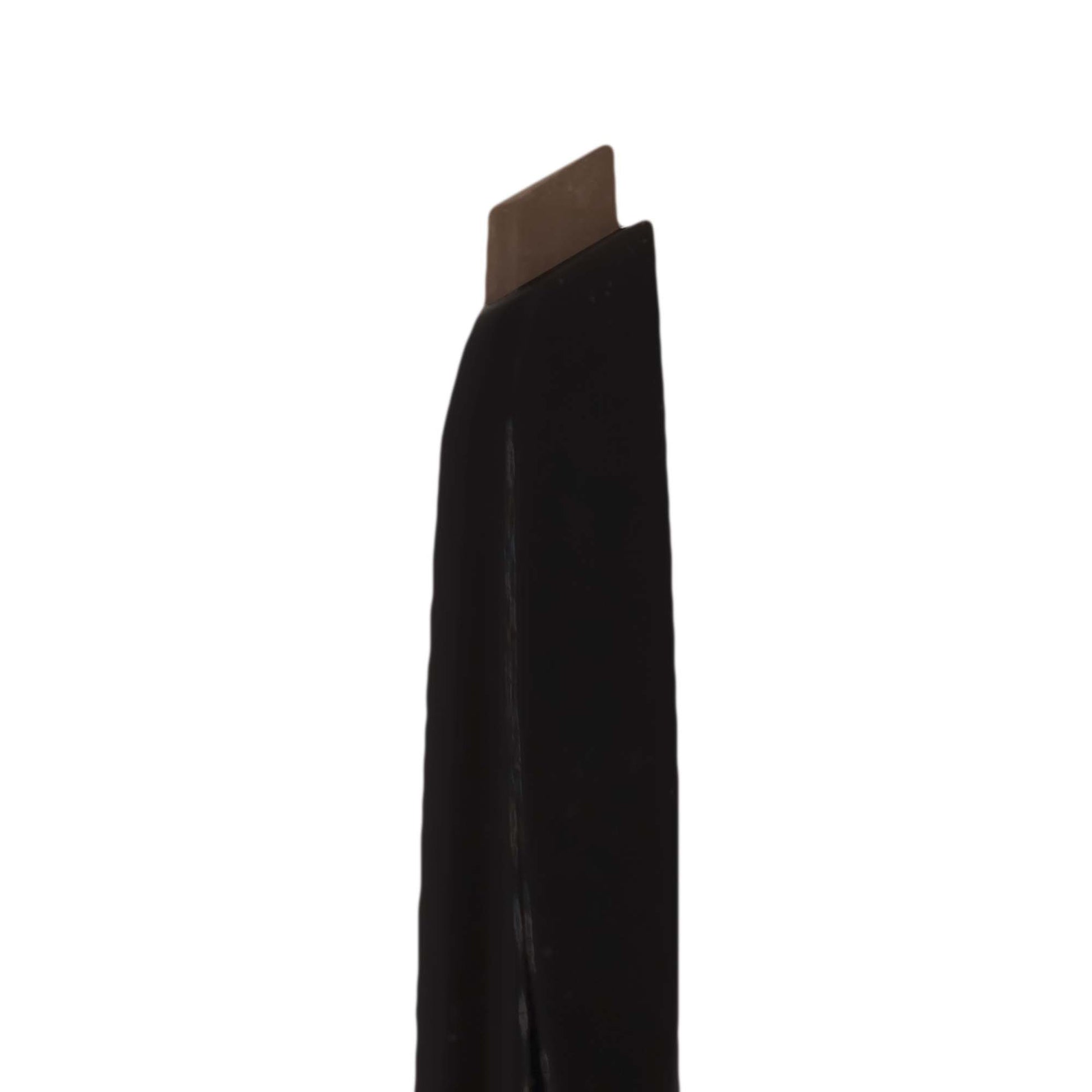 Close-up of angled charcoal eyebrow pencil tip for hair-like brow strokes