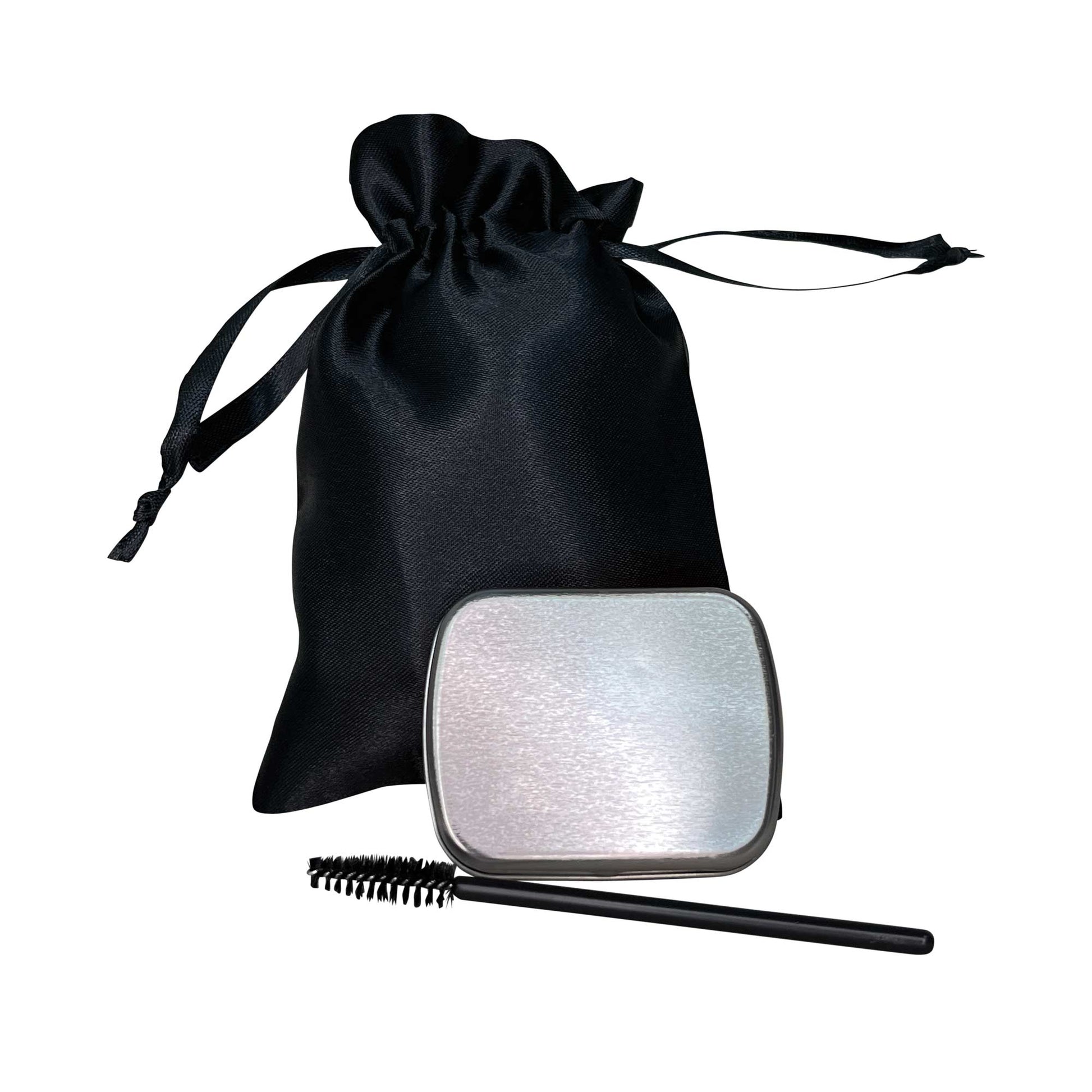 Brow styling soap in travel-friendly tin for sleek, lifted brow look