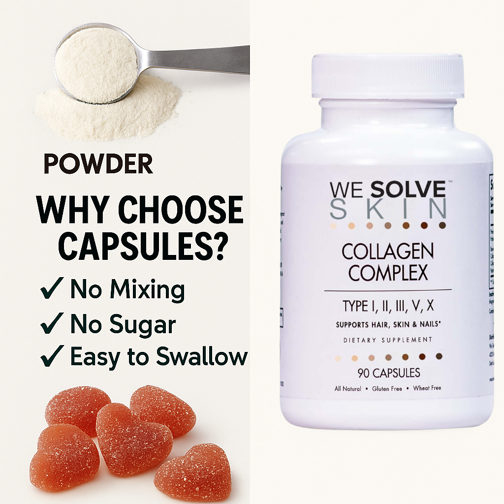 Multi Collagen Complex – Types I, II, III, V & X – 1800 mg (90 Capsules)