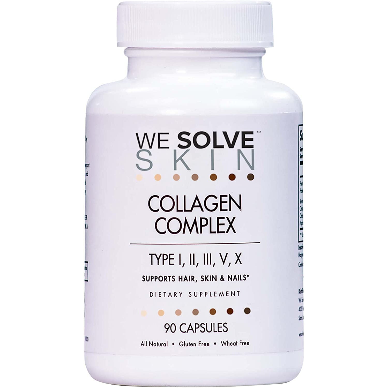 Multi collagen capsules bottle for hair skin joints and gut health