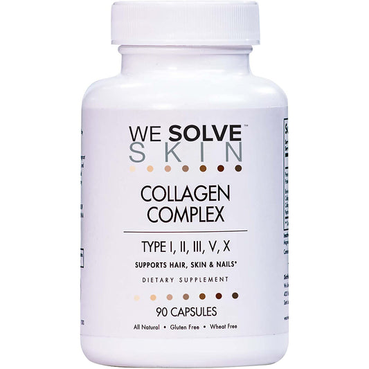 Multi collagen capsules bottle for hair skin joints and gut health