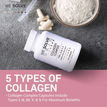 Load image into Gallery viewer, We Solve Skin Multi Collagen Complex Supplement Pills 1800 Mg - Type I, II, III, V, X (90 Capsules)
